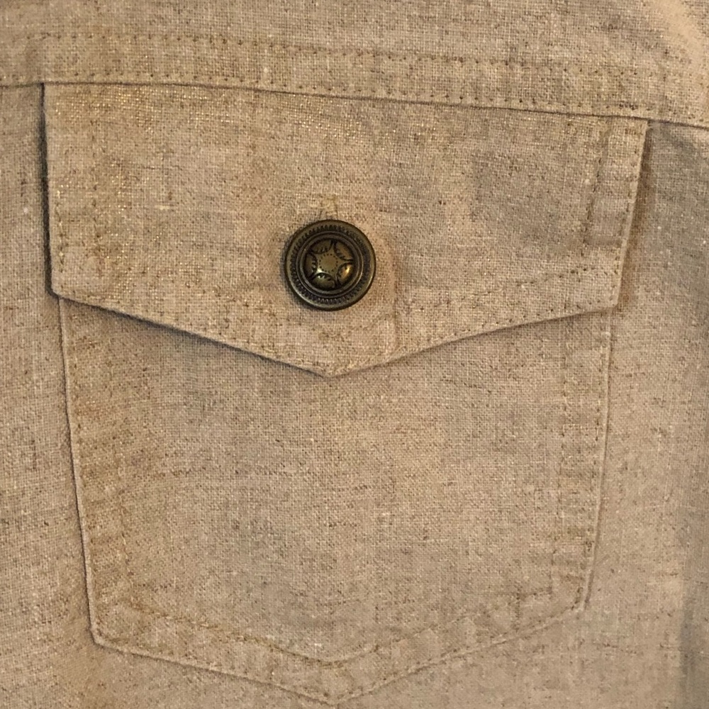Mirasol beige Linen/Cotton Button up Jacket XL - Picture 4 of 6